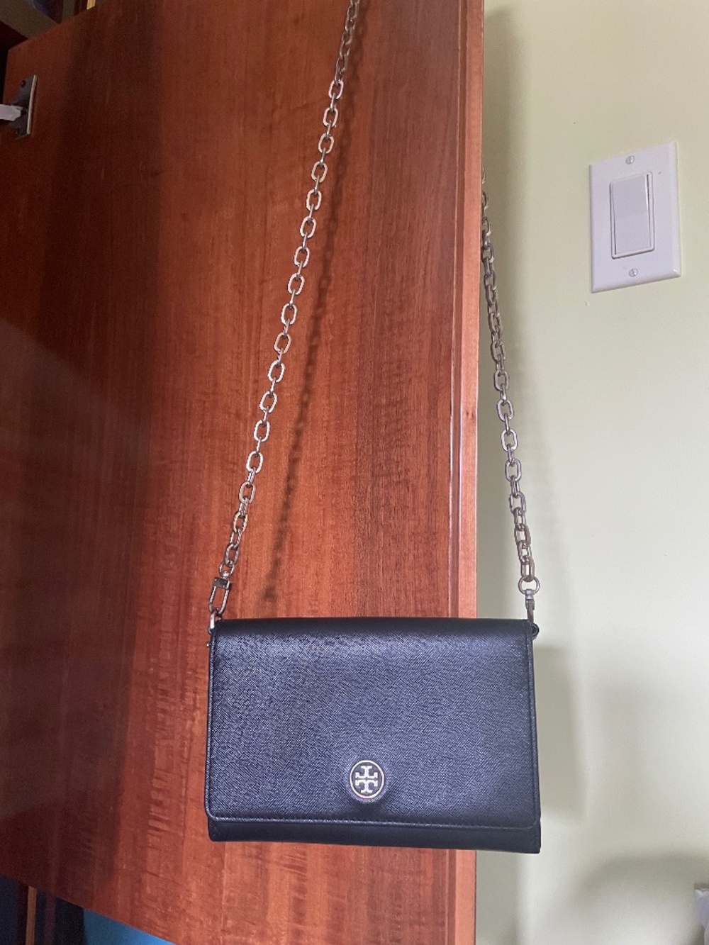 Authentic Tory Burch black crossbody purse